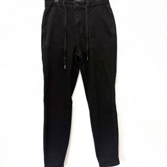 Judy Blue High Waist Jet Black Double Roll Cuff Jogger Jeans 7/28 - Picture 8 of 11